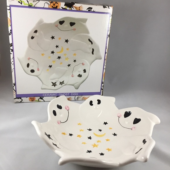 Holiday Halloween White Ghost Candy Dish Bowl Poshmark